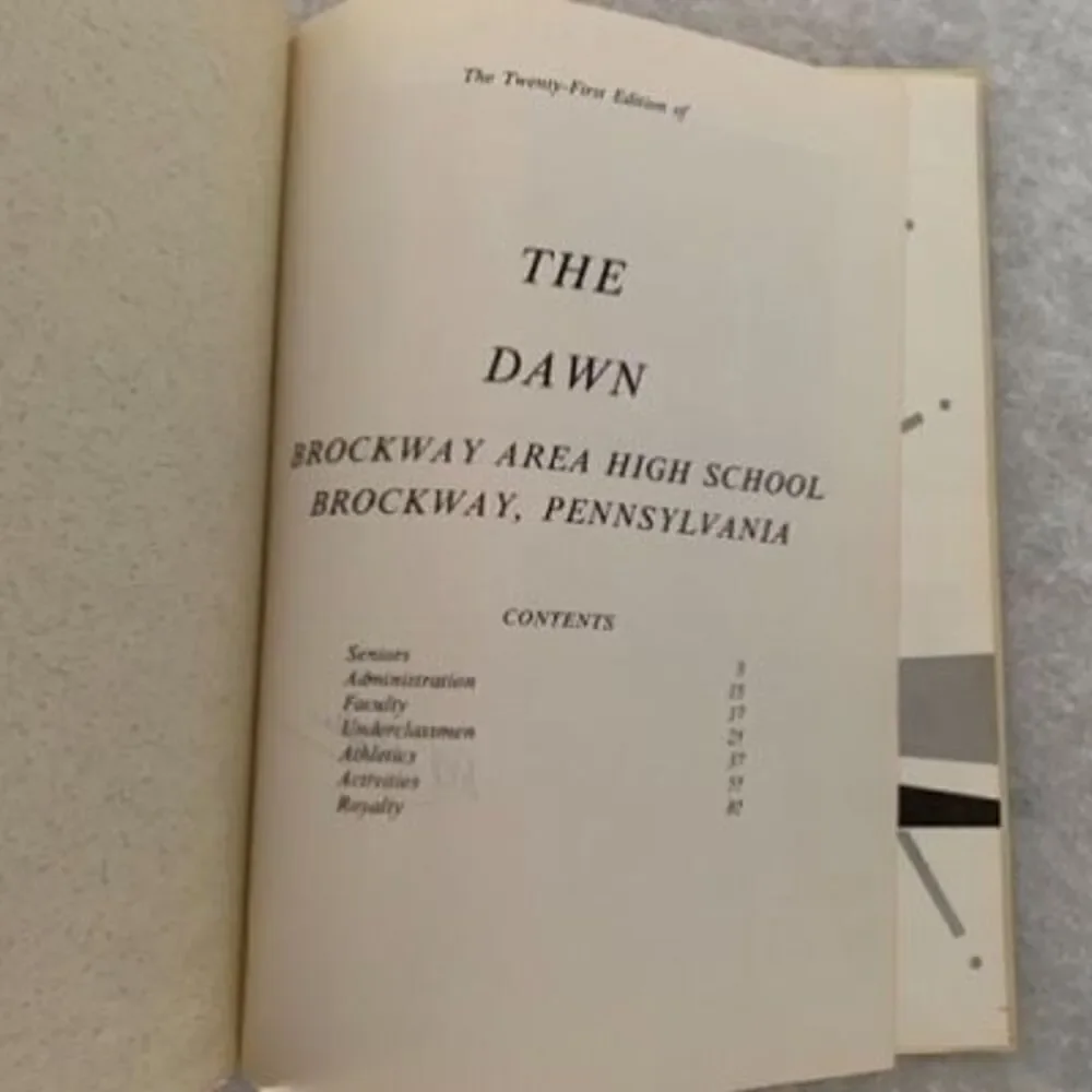 Brockway Area School District Dawn 1966 Yearbook Brockway Pennsylvania